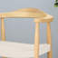 Chaise avec accoudoirs de style Mid-Century moderne, bois de frêne et corde tissée, l 25,06 po x P 20,85 po, H 29,1 po, blanc, aucun assemblage requis