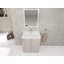 Meuble-lavabo autoportant de 30 pouces avec lavabo en résine blanche et portes d'armoire à fermeture en douceur, parfait pour les salles de bain modernes et élégantes-814302181