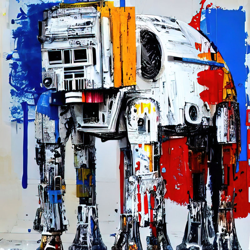 «Atat One» par Stephen Chambers, impression sur toile tendue, L 15 po x H 15 po