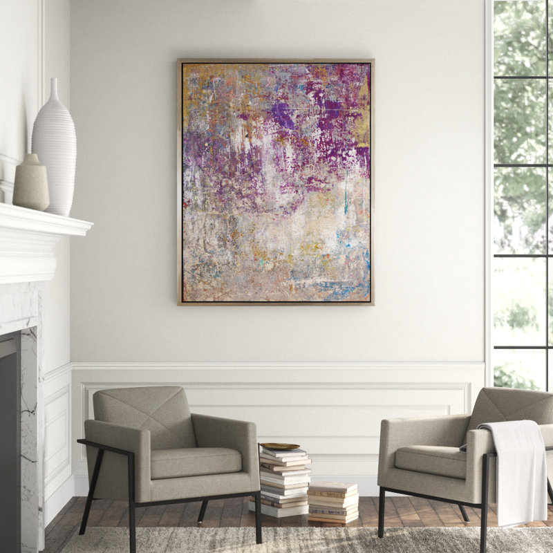 Scent Of Lavender Painting, Gold Framed
