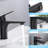 Single Handle Bathroom Sink Faucet Matte Black, Brass Made, Hole Installation, Modern Design, Ceramic Valve, Temperature-Adjustable Water Black Faucet, Craftsmanship, Setup, Flair, Cold & Hot Control-121645474