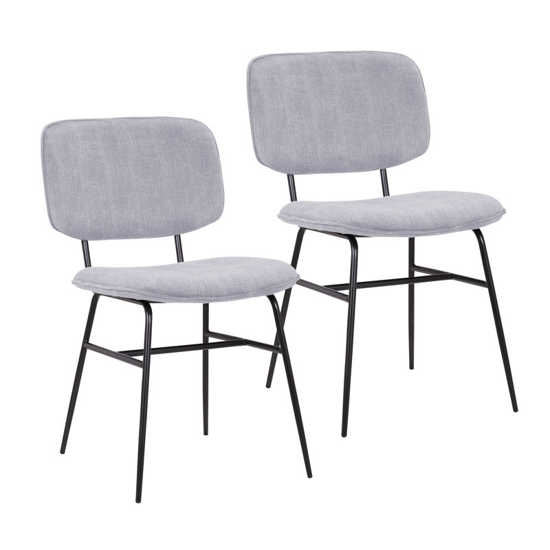 Aquasco 18.5'' H Velvet Upholstered Side Chair, Gray