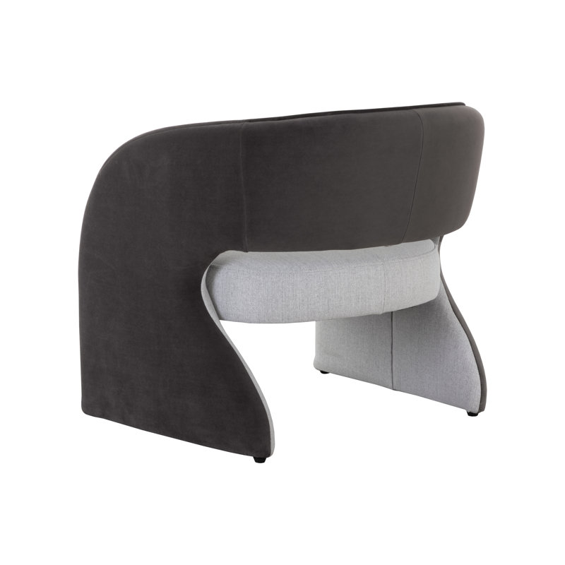 Méridienne de 30,75 po Gillard CAL117, Polyester gris