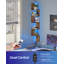 Wall Mounted Corner Shelf With RGB LED Lights, 5-Tier Floating Corner Bookshelf, Plant Shelf, For Bedroom, Living Room, Bathroom, Office, Button And Remote Control-150589416