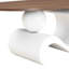2 tables basses ovales et rondes blanches pour l'espace de vie principal, grande table 47,24 po, petite structure métallique 19,69 po, installation facile
