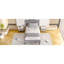 Lit plateforme en tissu d'ameublement