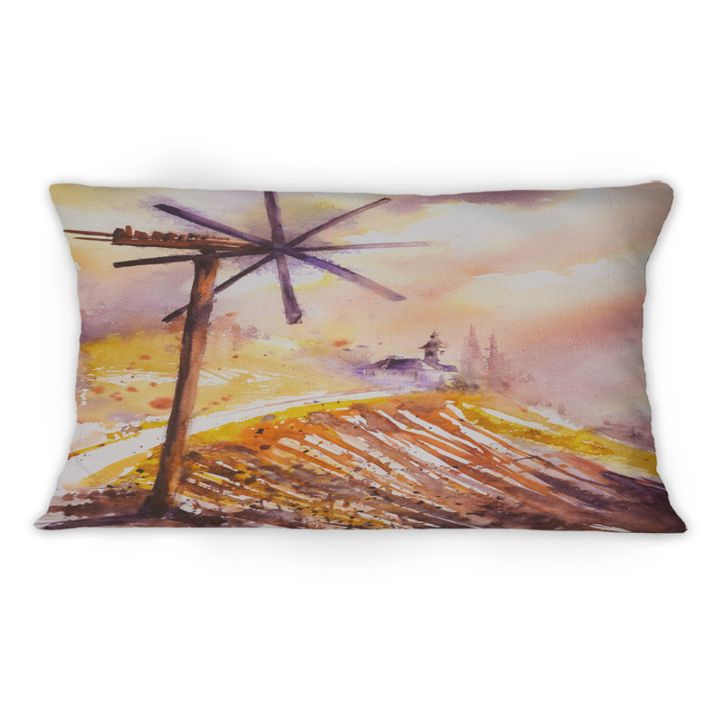 Coussin Watermill In Italian Landscape