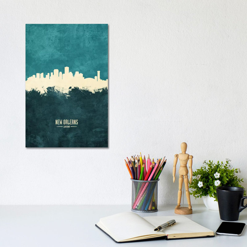 New Orleans Louisiana Skyline by Michael Tompsett - Wrapped Canvas Print, 20.32 cm H x 30.48 cm W