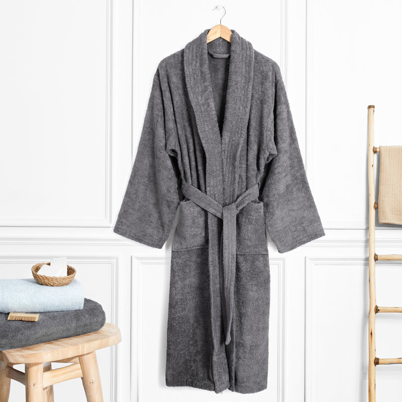 Peignoirs turcs 100% coton, robes pour hommes légères et absorbantes, M, Gris