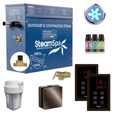 Générateur de bain de vapeur 7,5 kW Royal Series avec vapeur continue, deux touches de contrôle faciles à toucher, filtre