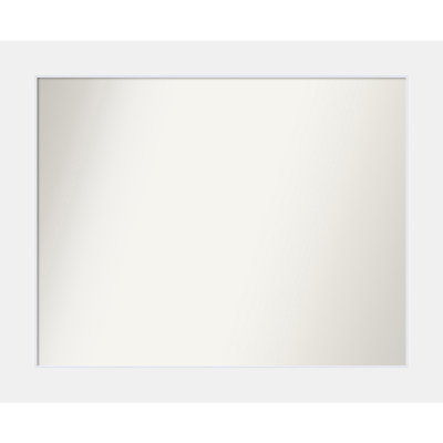 Wood Flat Wall Mirror