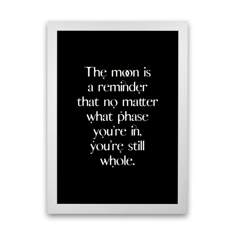 The Moon Is A Reminder by Planeta444 - Print, White Framed, 34cm H x 25cm W x 3cm D
