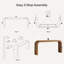 180cm Solid Wood Console Table