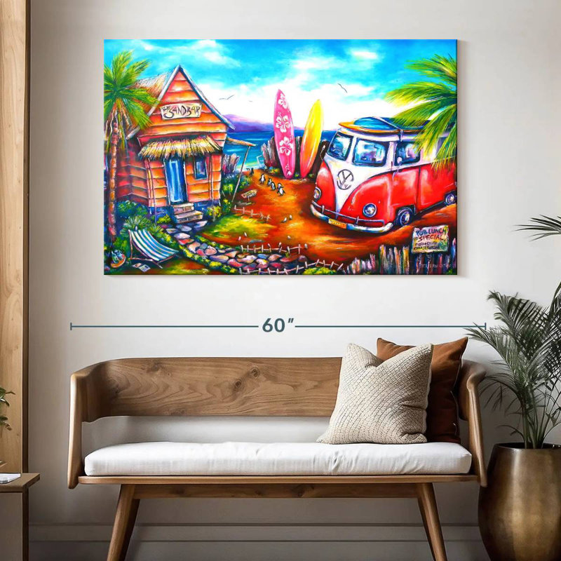 Senne Summer Hut And Van, 34" H x 51" W