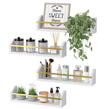 PONZA 24 Floating Shelves for Wall Storage, Bathroom Shelves Over