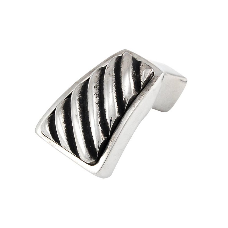 Sanzio Finger Pull, Antique Silver