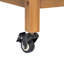 Chariot-bar d'extérieur en bois d'acacia de patio, finition naturelle, ensemble de 1