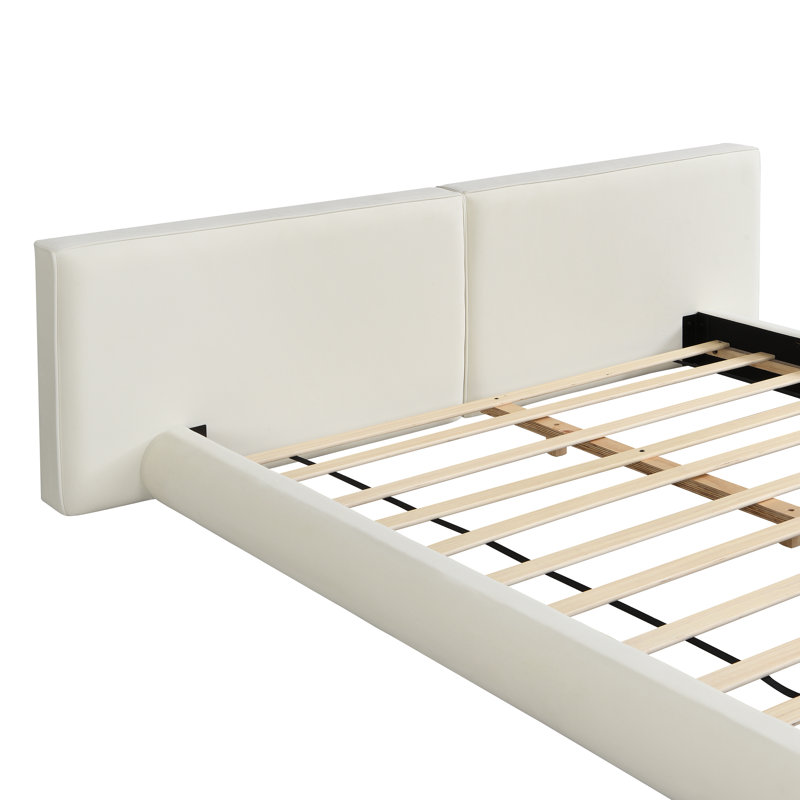 Lit plateforme tapissier Calen, Grand lit
