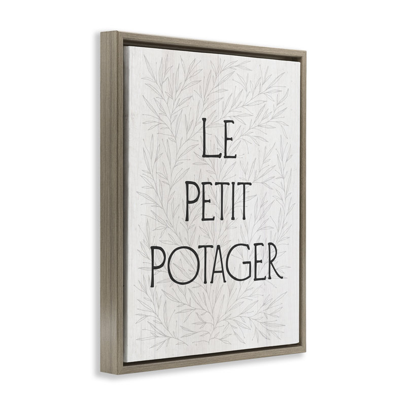  «Little Légume Garden» par Daphne Polselli, Cadre flottant orme Montalcino, H 31 po x l 25 po