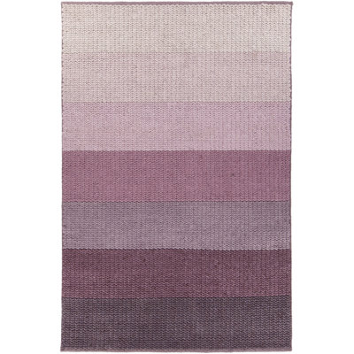Bidan Wool Striped Area Rug in Purple