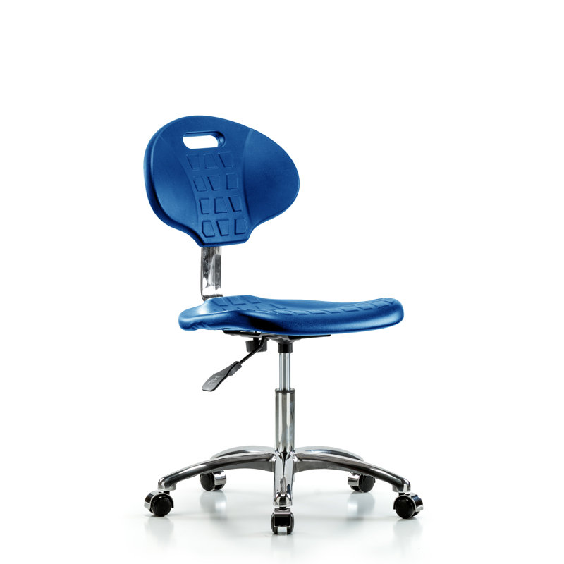 Kijah Task Chair, Casters, Blue, Adjustable