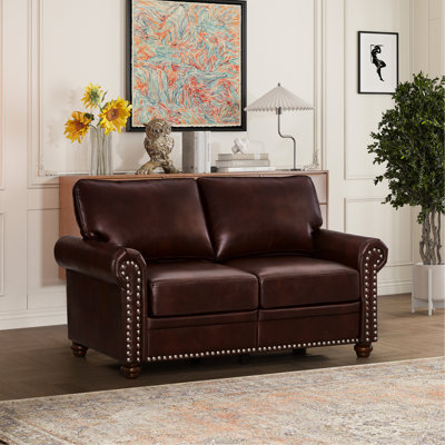 32.59 " Faux Leather Loveseat