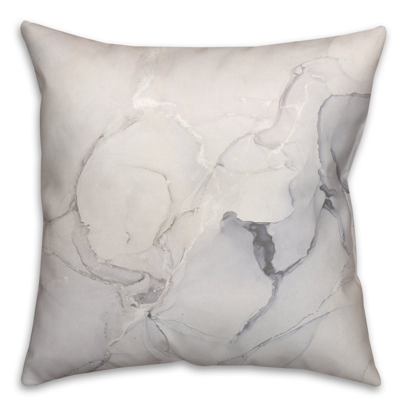  Housse et insert de coussin carré en marbre Inky