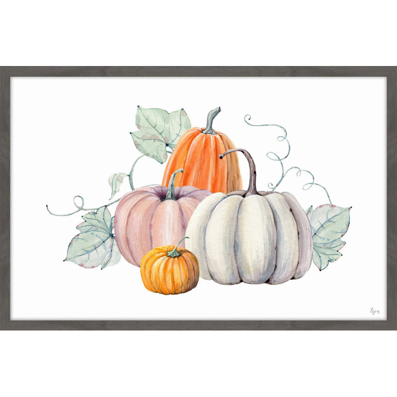 « quelques citrouilles », reproduction d’art encadrée, 24 po x 36 po