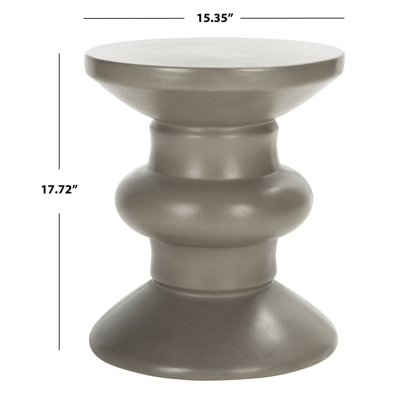 Dali Outdoor Round Side Table, Gray