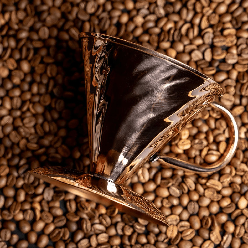 Égouttoir à café en cuivre fait à la main - Outil de brassage artisanal