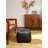 BBH HOMES HANDMADE ECO-FRIENDLY SQUARE SHAPED STUFFED BUFFALO LEATHER GRAY POUF - 14" x 14" x 14", Square Shape, Gray Color, Plain Solid Design, Genunie Buffalo Leather, Recycled Cotton Stuffed, Seating Pouf For Living Room, Study Room, Patio & Office-1795548427-1758029855-1758030058