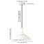 Luminaire suspendu conique à 1 lumière Cendra-379238769