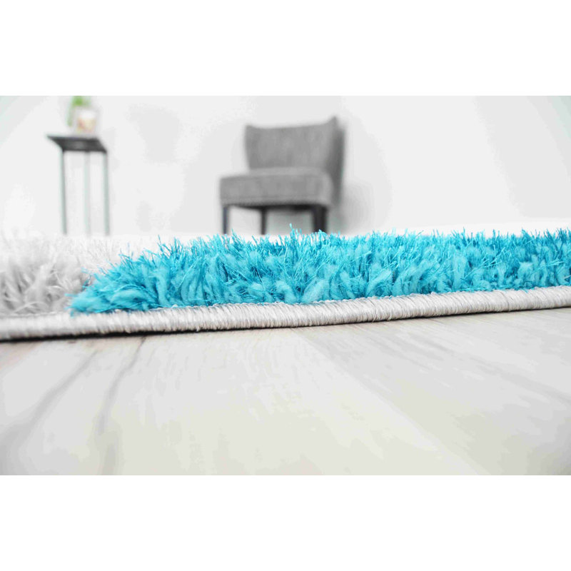 Tapis moderne à poil long à motif géométrique abstrait pour le salon et la chambre à coucher, Rectangle 6 pi 6 po x 9 pi 2 po