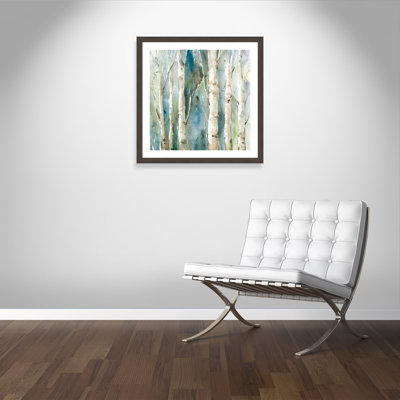 Montagna River Birch I' Framed Watercolor Painting Print