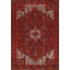 Tapis traditionnel rouge à motif géométrique 8 x 12