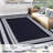 Outdoor Rug 9x18ft Waterproof Outdoor Furniture Reversible - Modern Washable Plastic Straw Carpet - For Patio, RV, Camping, Deck, Porch, Balcony, Backyard, Picnic, Beach - Blue-1235256468-1235256450