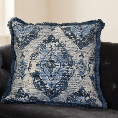 Toscana Jacquard Square Accent Pillow Wedgewood