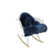 Haghni Navy New Zealand Natural Sheepskin Rug