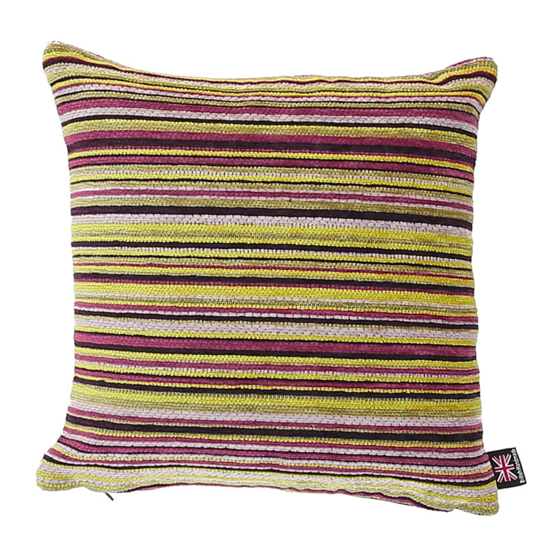 Amias Square Throw Cushion, 28 x 28cm, Green/Black