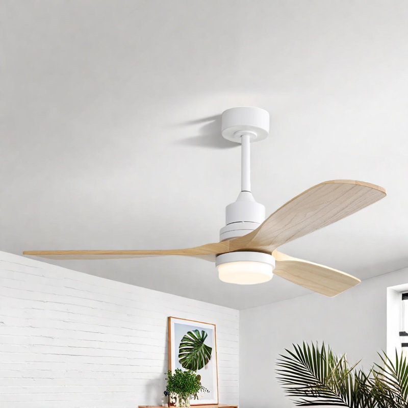 52 Inch Ceiling Fan with Dimmable LED Light and Remote Control, Reversible DC Motor