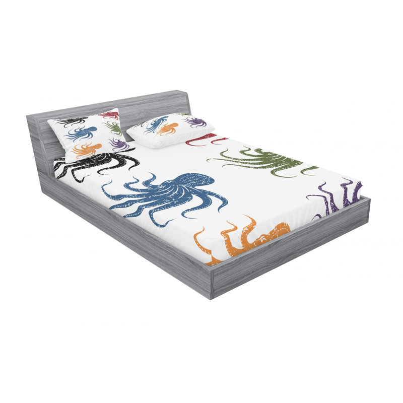 Microfiber Sheet Set, Queen Sheet Set with Fitted Sheet