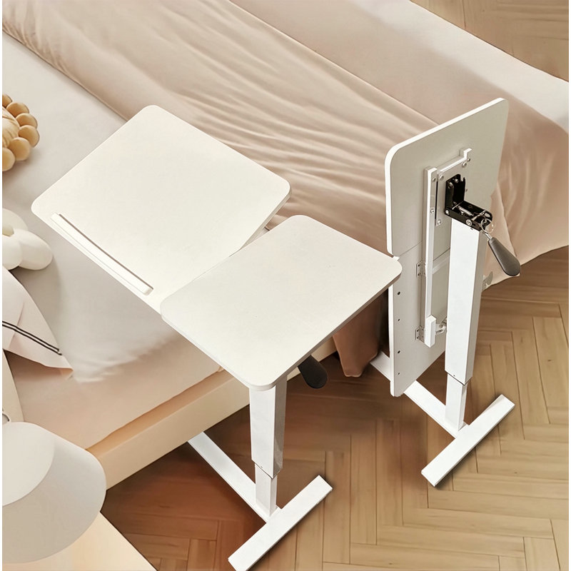 Bureau de chevet au-dessus du lit, Blanc, 38" H x 31.5" L x 15.7" W