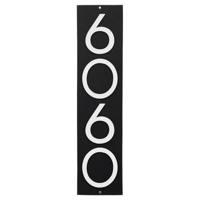 Floating Modern 6" Number Vertical Address Plaque Rectangle Wall Plaque