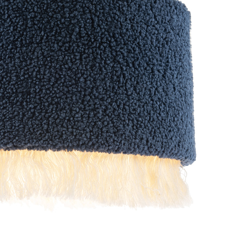 16cm H Fabric Drum Lamp Shade ( No Direct Attachment Method ) in Navy