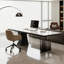 Bureau d'ordinateur de comptoir en pierre frittée durable-240257857