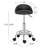 Clairann Backed Adjustable Height Ergonomic Lab Stool with Footrest and Removable Casters/Wheels