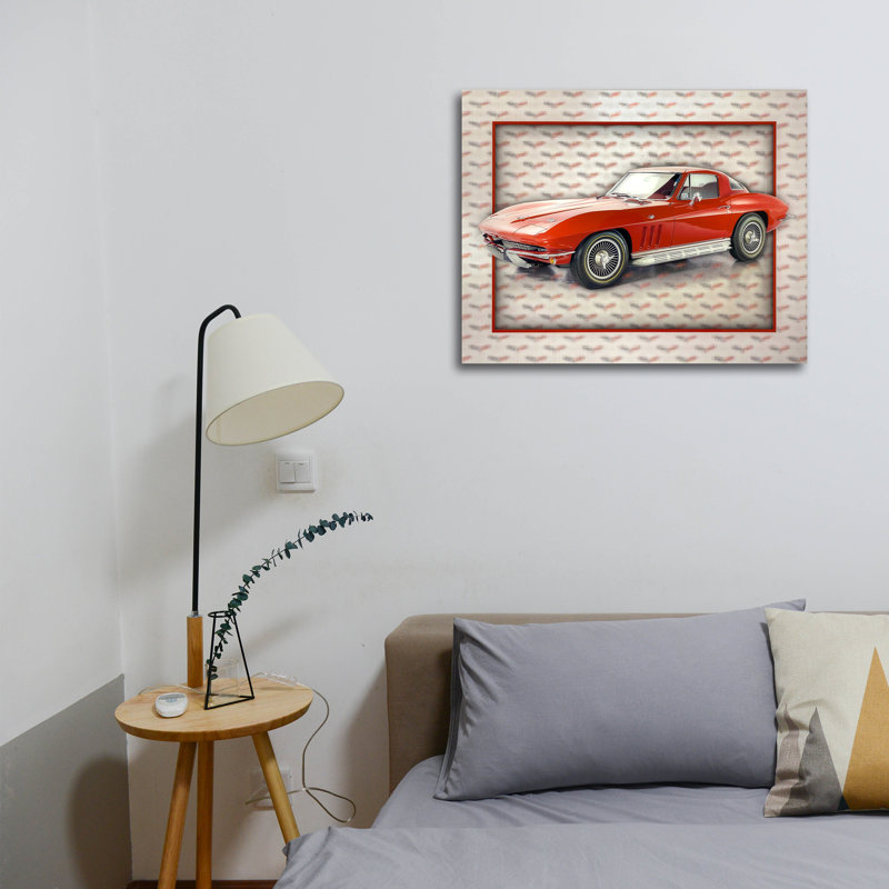 Décoration murale ancienne voiture, H 16 po x l 16 po x P 0,2 po
