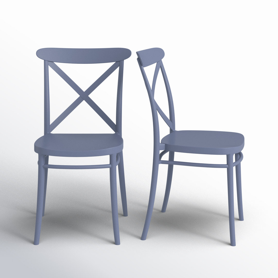 Farrah Outdoor Stacking Dining Side Chair (Set of 2) AllModern