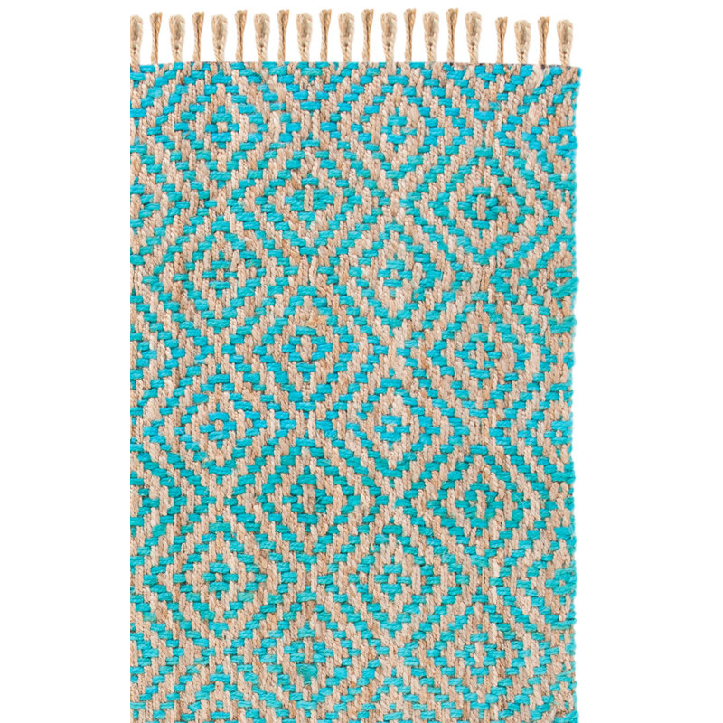 Tapis en jute tissé à la main Derouen, Rectangle 6 pi x 9 pi