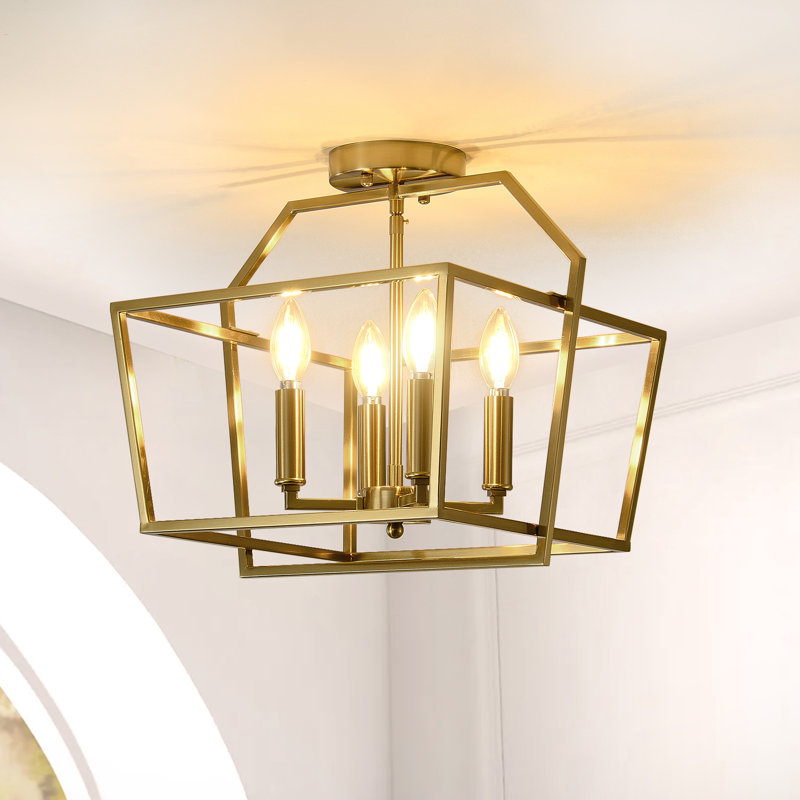 Plafonnier encastré 4 lumières Golden